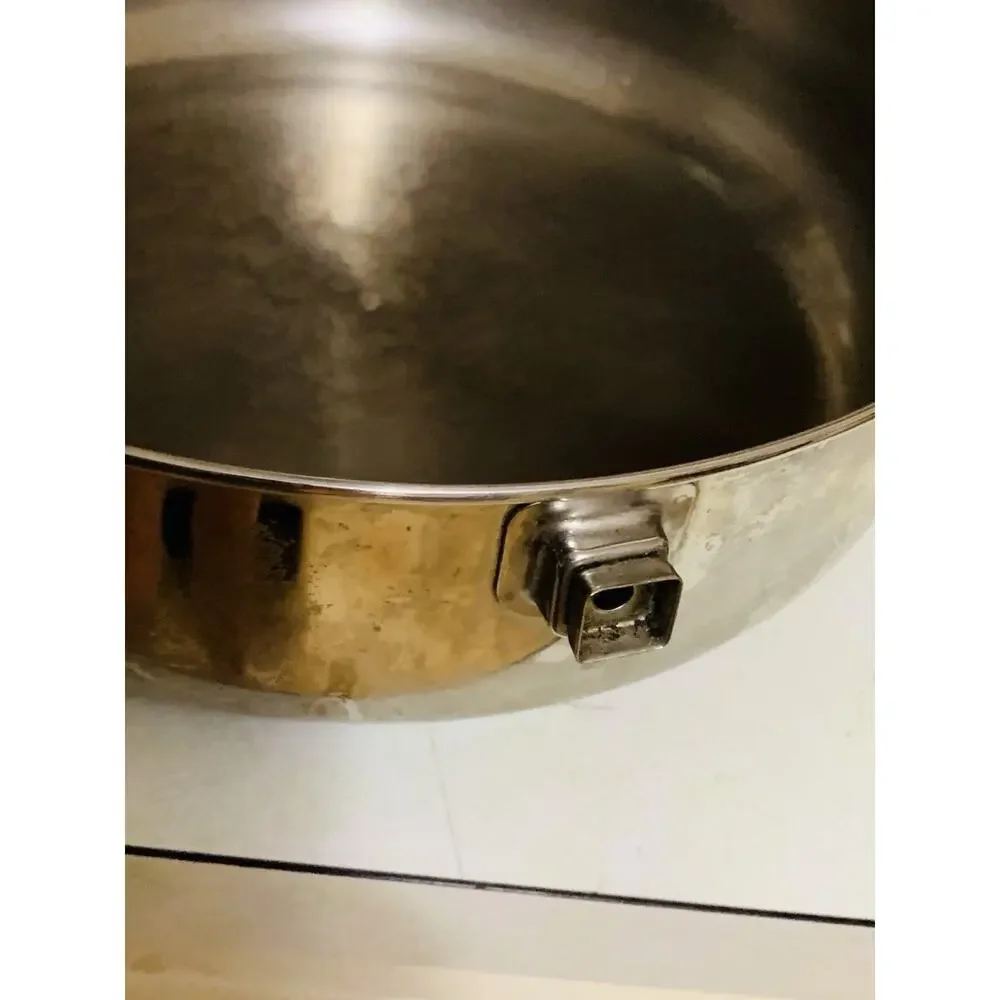 Vintage Farberware 12 Inch Skillet Pan Aluminum Clad Stainless Steel No Handle